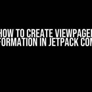 How to Create ViewPager Transformation in Jetpack Compose?