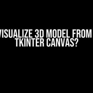 How to Visualize 3D Model from Vispy on Tkinter Canvas?