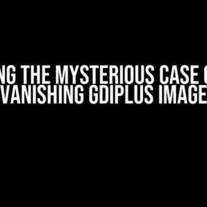 Solving the Mysterious Case of the Vanishing Gdiplus Image